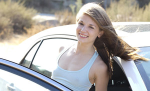 18 year old girl Bella nudeing off a cock in her graduation attire